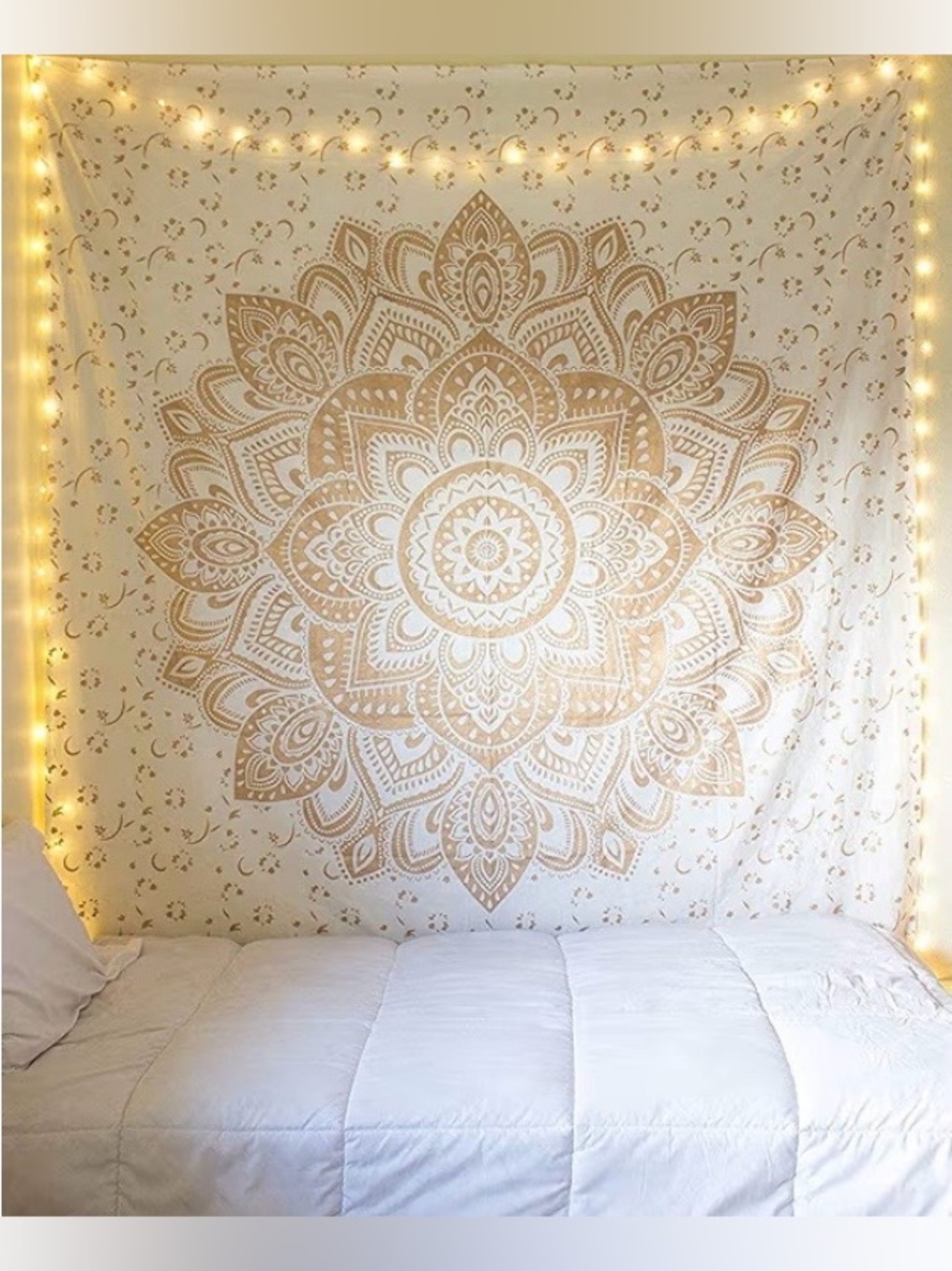 Urban Outfitters Gold Mandala Tapestry Large Boho Wall Hanging